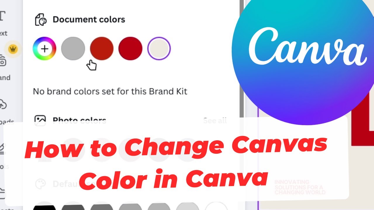 How to Change Canvas Color in Canva (Background) - YouTube