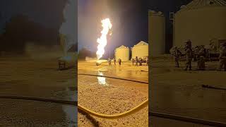 Volunteer Firefighter Propane Burn Training Part 2