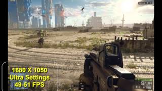 3XS LG1710 Radeon 8970m Test Battlefield 4 1680 x 1050 High Settngs Ultra Settings