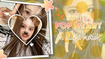 Split + Pop heart Transition | Alight motion tutorial