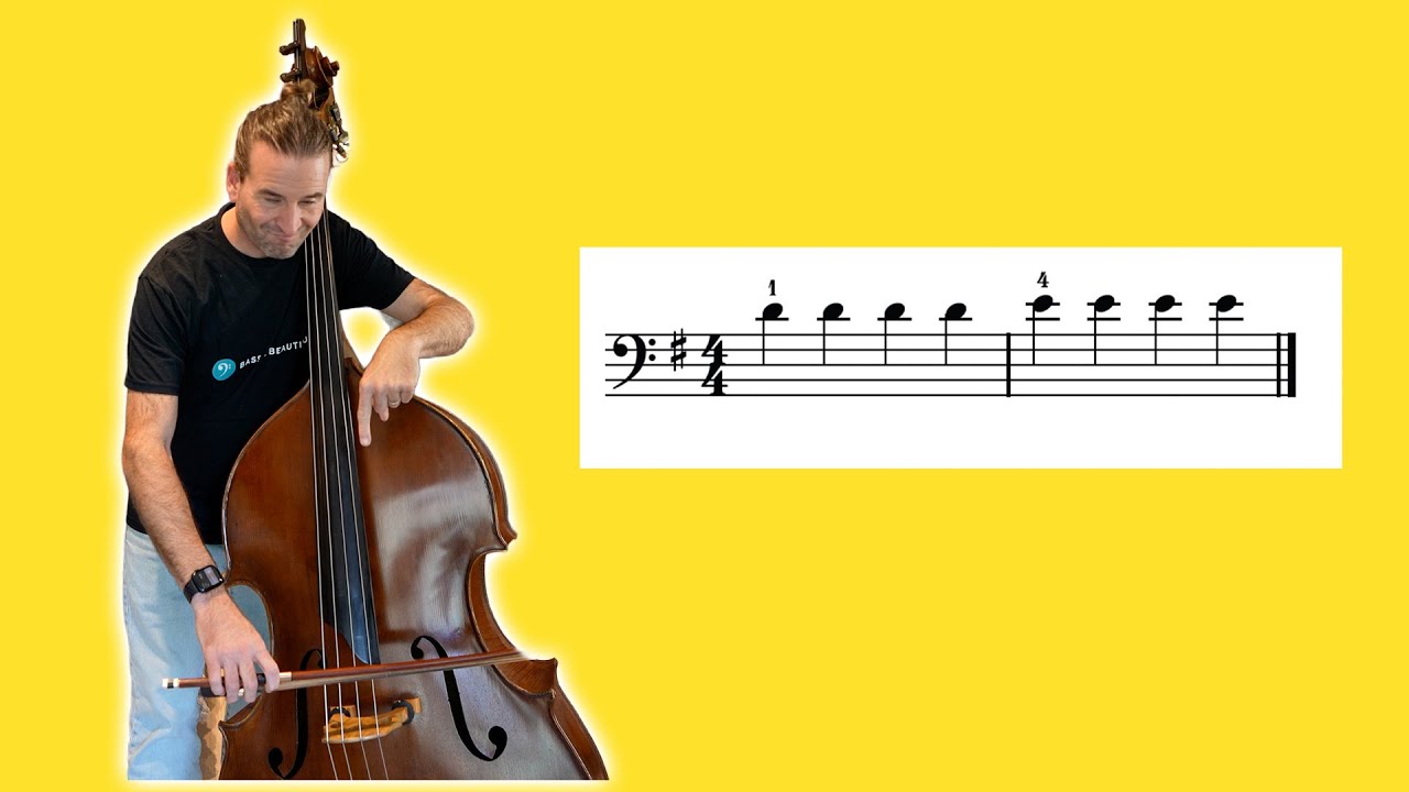 5.3 Чтение нот на нотном стане с помощью грифа (струны соль и ре)