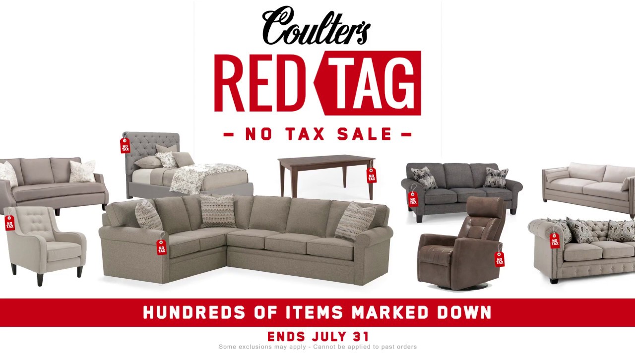 Red Tag Sale No Tax July 2018 Coulter S Furniture Youtube
