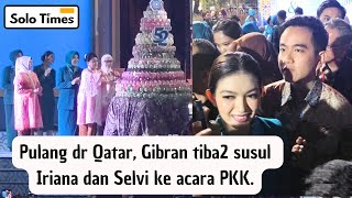 Pulang dari Qatar, Gibran Tiba2 Susul Iriana & Selvi di Acara HKG PKK ke 52 di Taman Balekambang..