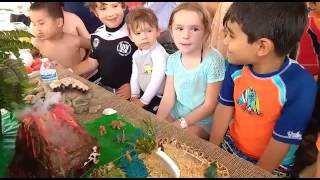 Happy Birthday - Dinosaurs And Volcano Cake