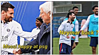 Messi back at psg training 🤩 | Messi is happy Now | Neymar return's to psg training💪