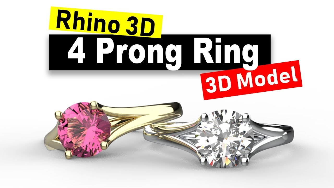 How to Model a 4 Pronged Ring in Rhino (2019): CAD Jewelry Design Tutorial #61