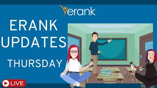 eRank LIVE. Ask Anthony. eRank Site Updates