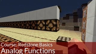 Course: Redstone Basics, Analog Functions