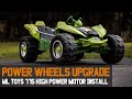 Power wheels dune extreme motor upgrade  ml toys 775 high power motor install