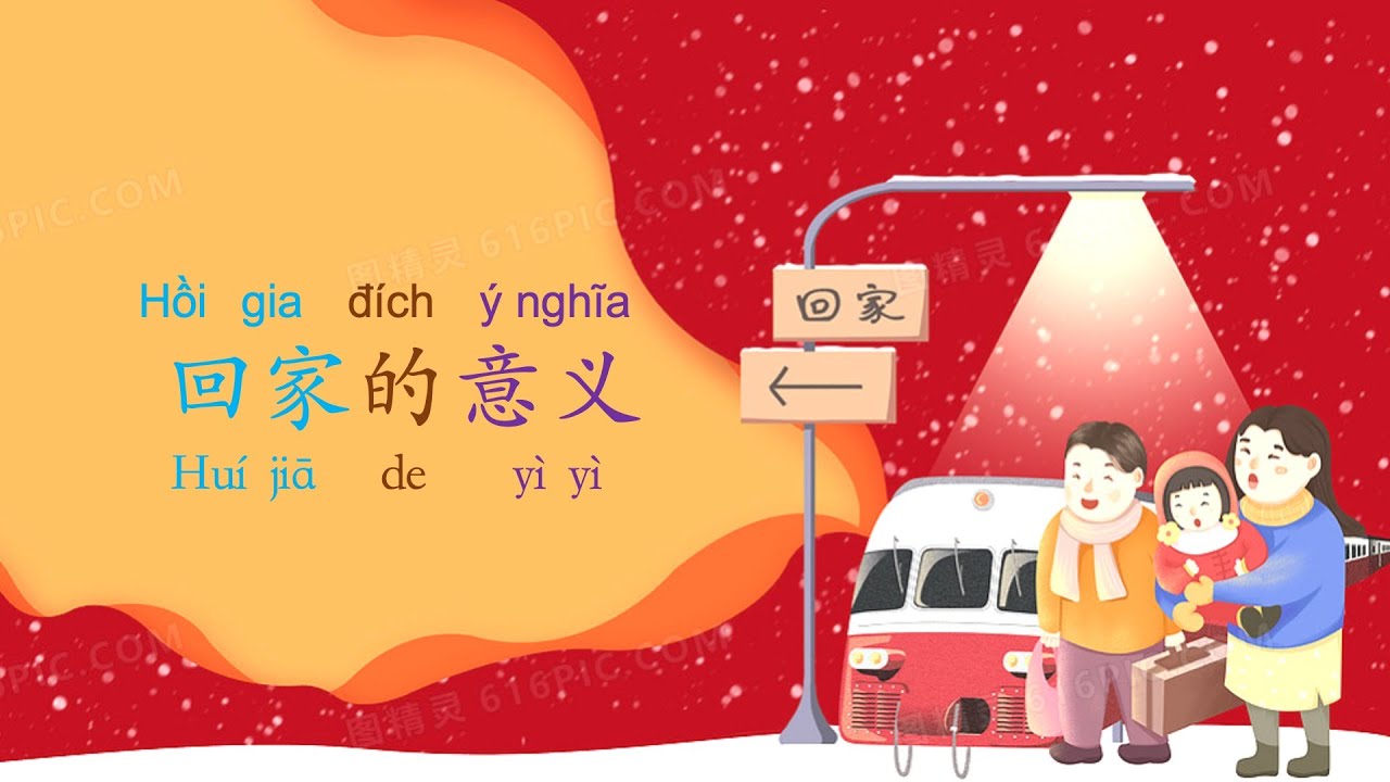 Học tiếng Trung qua đoạn văn ngắn: Ý nghĩa của về nhà 回家的意义 - youtube