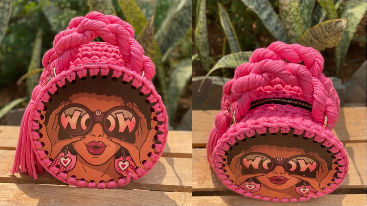 WOODEN PLATE CROCHET BAG DIY