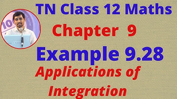 Class 12 Maths CHAPTER 9 – Applications of Integration Example 9.28 TN New Syllabus