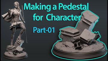 Concept a pedestal for Character Presentation/zbrush - part1