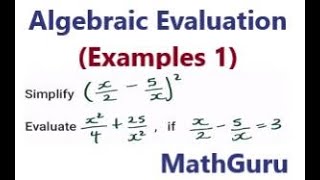 Algebraic Evaluation | Grade 10 | Examples 1
