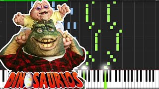 Video thumbnail of "El Nene Consentido - Dinosaurios PIANO TUTORIAL Midi Synthesia"
