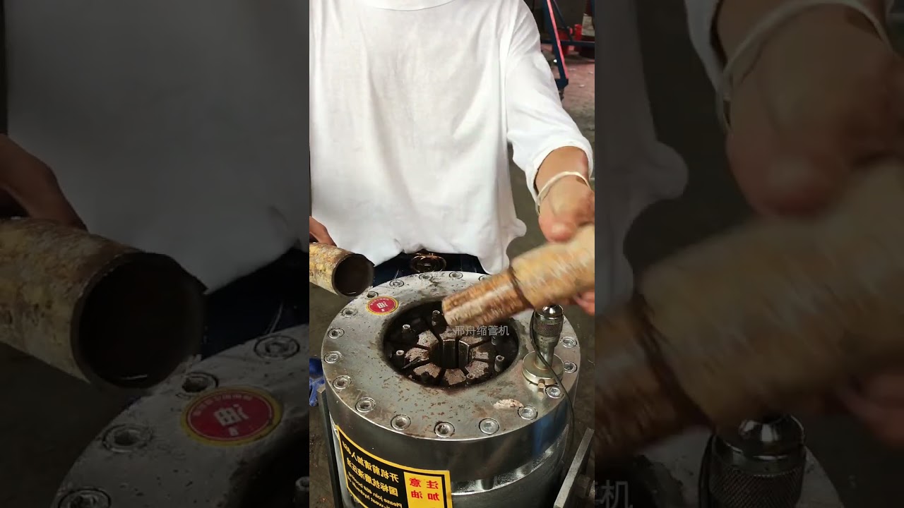 Hydraulic steel pipe shrinking machine steel pipe shrinking and butt joint 