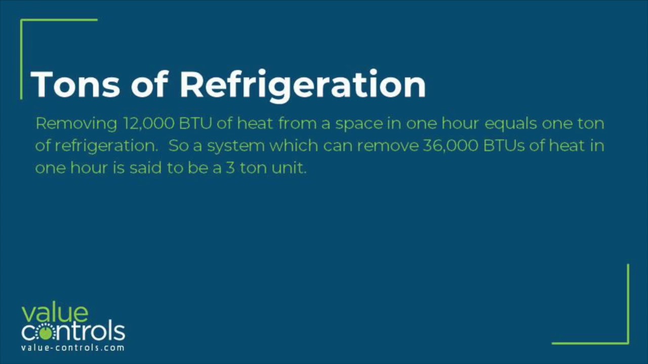 Tons of Refrigeration Value Controls Glossary of HVAC terms YouTube