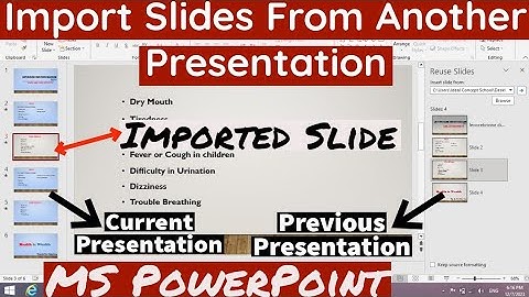 Comment importer des diapositives d