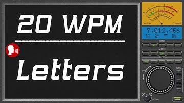 20wpm Letters plus human voice, cw morse code practice