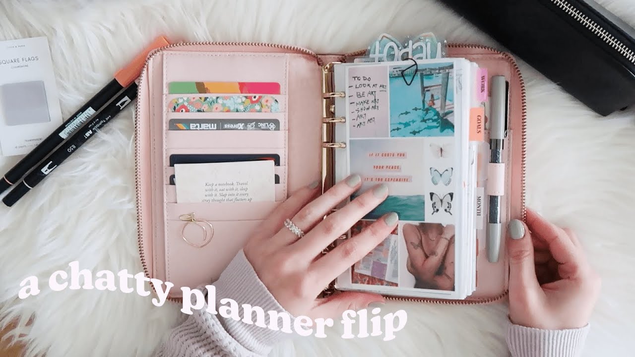 detailed personal ring planner flip through | kate spade agenda - YouTube