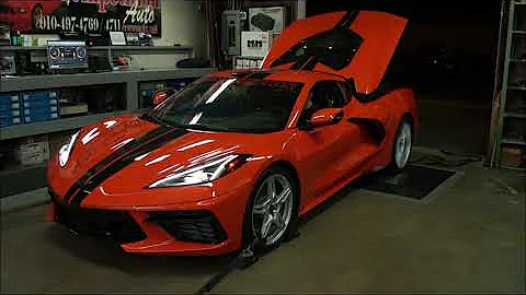 2020 C8 Corvette on dyno before and after 500 mile mark by Competition  Auto