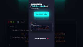 css Box-Reflect with box-shadow #programming #htmlcss #animation #css