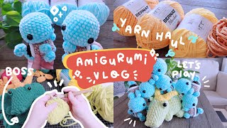 ✸CROCHET VLOG 24 ✸ Crochet Amigurumi Pokemon, Croki , Hot mess Maker's table and Yarn Haul