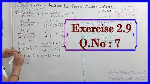 TN 11th Maths|Chapter-2|EXERCISE(பயிற்சி)-2.9 Q.no:7| #MalarMathsTutorial