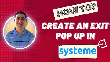 How to create an exit popup in systeme.io