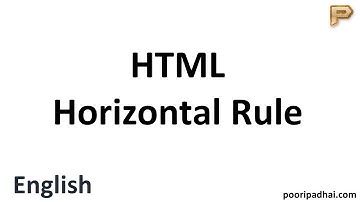 HTML Horizontal Rule | hr tag
