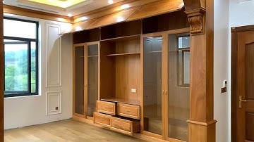 TỦ QUẦN ÁO GỖ GÕ ĐỎ ĐẸP - MẪU 4 CÁNH 5 BUỒNG HIỆN ĐẠI | Nội thất Bách Nguyên