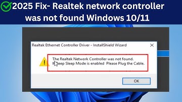 ✅ 2025 Fix- Realtek network controller was not found Windows 10/11