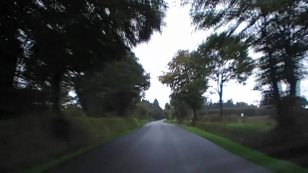 Driving Along The D31 Between Kergrist Moelou & Rostrenen, Brittany, France 27th October 2010