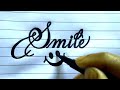 Stylish font writing  fancy fonts style  smile in cursivecalligraphy  rua sign writing