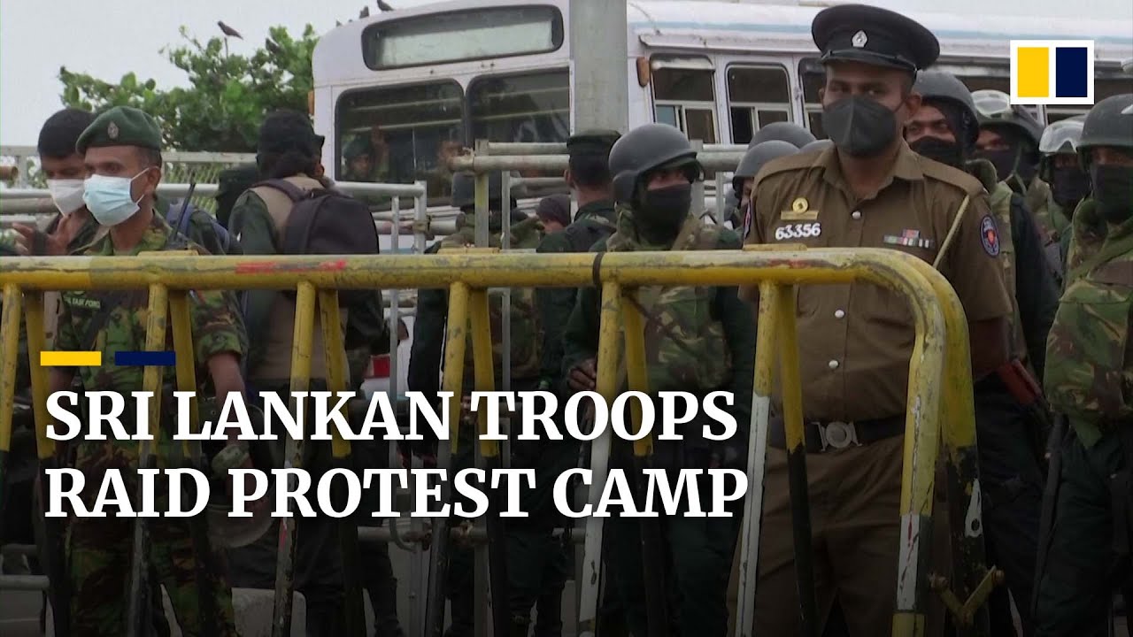 sri-lankan-security-forces-raid-protest-camp-as-new-president-takes