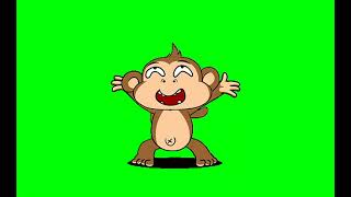 Dancing Monkey - Green Screen Video For Video Editing - Animated GIF