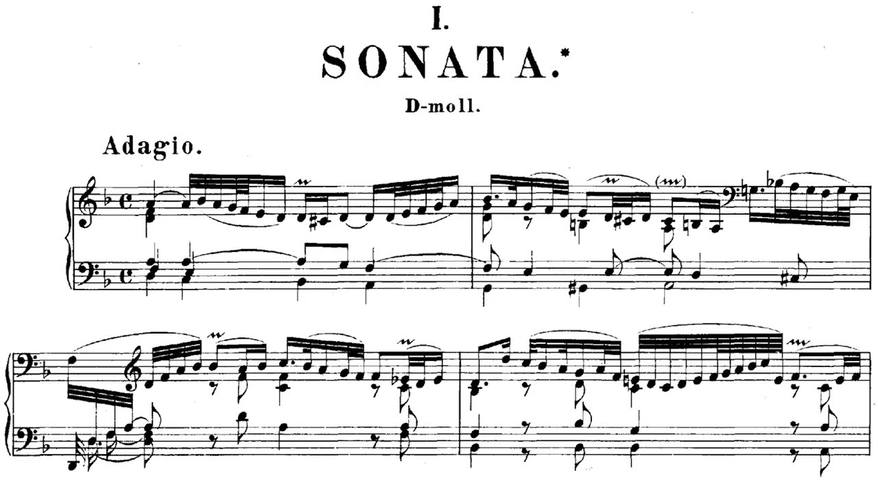 J. S. Bach - Sonata in D Minor, BWV 964, Harpsichord & Sheet Music