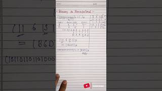 Binary to Hexadecimal Conversion #binary #hexadecimal