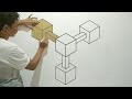 OPTICAL ILLUSION 3D WALL PAINTING || HOW TO MAKE 3D WALL DESIGN || CAT TEMBOK 3D