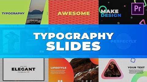 Typography Slides Premiere Pro Templates