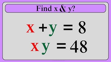 Nice Algebra Math Simplification | Find the Value of X & Y