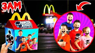 DO NOT ORDER THE NINJA KIDZ HAPPY MEAL FROM MCDONALDS AT 3AM!! *NINJA KIDZ TV IN REAL LIFE*