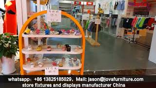 baby shop design sample, children and kids clothing store furniture Resimi