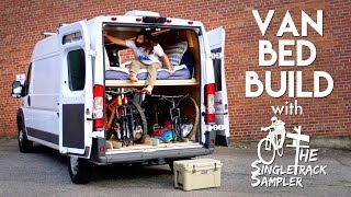 DIY Camper Van Conversion Bed Build, Converts To A Couch! #VANLIFE