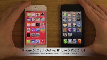 iPhone 5 iOS 7 GM vs. iPhone 5 iOS 6.1.4 - Benchmark Speed Performance Geekbench 3 Review