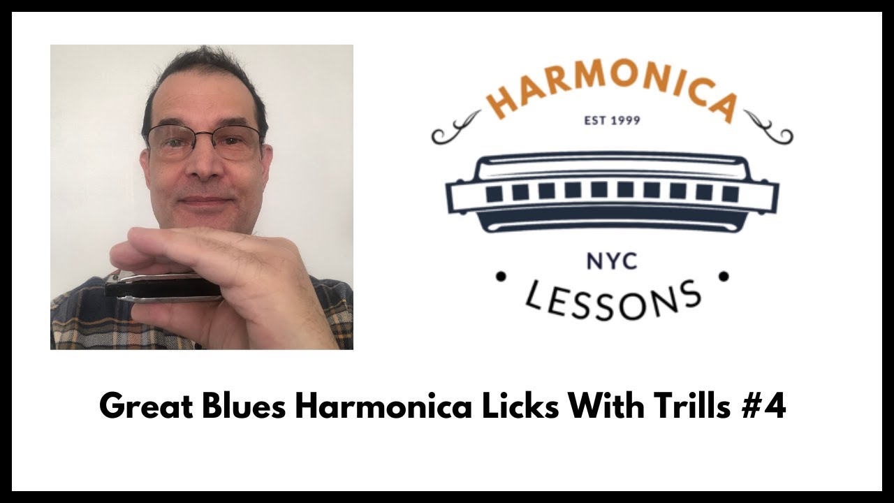 Great Blues Harmonica Licks With Trills #4  - Blues Harps in Keys of A + C