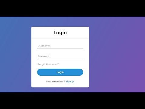 Design Login Form Using HTML and CSS | ASP.NET CORE