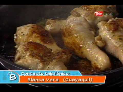 Pollo con manzanas en salsa BBQ