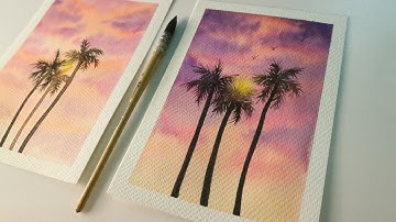 ART#06| Vẽ tranh phong cảnh bằng màu nước Thiên Long | Watercolor Tutorial| Landscape