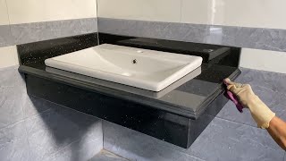 how to install stone granite hand basin (lavabo)